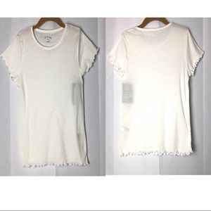 Girls short sleeve T-Shirt white Size L 10/12